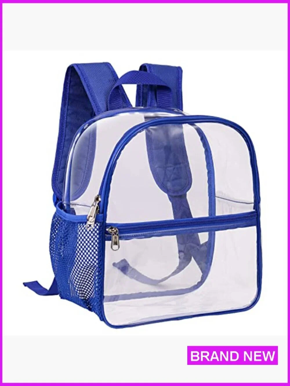 Stadium Approved Clear Backpack Lightweight PVC Waterproof Concert Bag 12x6x12